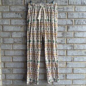 Burt's Bee Holiday Christmas/Gingerbread Fair Isle Pajama Pants Women's Size S
